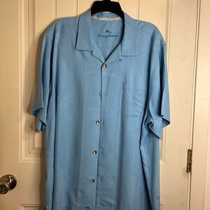 Tommy Bahama Light Blue Embroidered Shirt